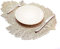 Set di 6 Tovagliette Foglia Scavate, Tovagliette Sottopiatto Tappetini da Tavola Resistenti al Calore per Tavolo da Cucina, Matrimoni, anniversari, Natalizie (oro, 47x36 cm)