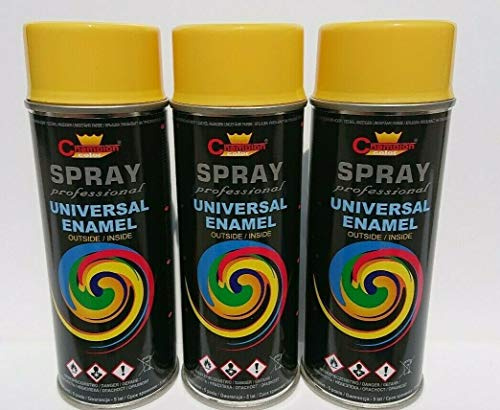 Sprühlack RAL Sprühfarbe Lackspray Spraydose 400ml - RAL 1018-3 Stück
