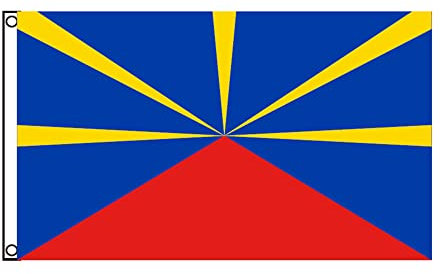 Stormflag Drapeau Région de la réunion 90x150cm Drapeau La Réunion 3x5ft polyester 90g avec œillets et Double couture