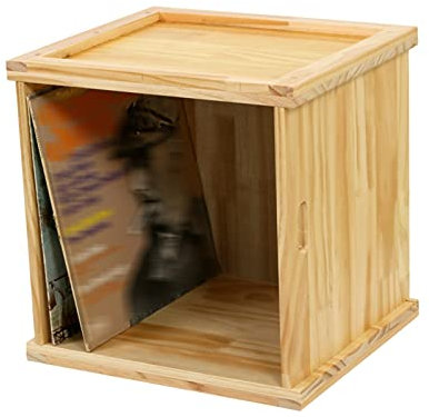 TOMYEUS Supporto per Dischi Supporto del Supporto di archiviazione del Disco in Vinile □ Design del Concetto di visualizzazione Funzionale e Contemporaneo for Record da 12 Pollici Porta Dischi Vinile