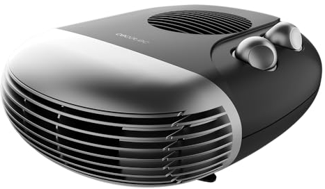 Cecotec Riscaldatore elettrico a basso consumo ReadyWarm 2000 Max Horizon Black. Termoventilatore da 2000 W, 3 modalità, termostato regolabile, uso semplice, area di copertura 20 m2, nero