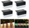 EBUYFIRE Luci Solari da Giardino con 3 LED, Lampada Solare Esterno IP65, Luci per Esterni Automatiche con 2 Modalità (Bianco Caldo/Cambio Colore) per Balcone, Giardino, Scale, Recinzioni(4)