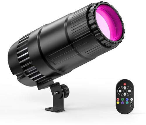 30W Pinspot LED RGBW Luces de Discoteca 4 modos LED Beam con Control Remoto Spot de Bolas de Espejos para Discoteca DJ Salas de Baile Decoración de Fiesta Boda