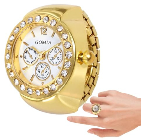 Anello per orologio da donna, orologio vintage, anello rotondo analogico per una visualizzazione accurata, anello per orologio per uomini e donne
