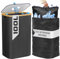 Poubelle de Cuisine 100L - Poubelle de Recyclage avec 2 Sacs de Transport XXL - Poubelle Tri avec Sac de Transport Supplémentaire - Poubelle 100l Cuisine avec Trou - Poubelle Plastique (Noir)