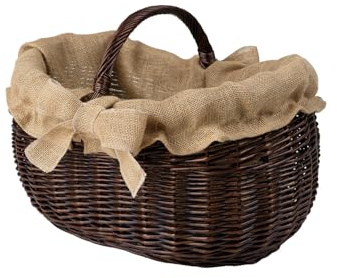 e-wicker24 Alles aus Weide Cesta Portalegna da Interno in Vimini Porta Legna da Interni Fatto a Mano Cesta in Vimini per Legno Cestino per tronchi Ceste per Legna da Interno