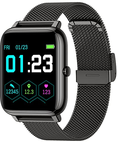 KALINCO Smartwatch, 1.4 Zoll Touch-Farbdisplay mit personalisiertem Bildschirm,Armbanduhr mit Blutdruckmessung,Herzfrequenz,Schlafmonitor, Sportuhr IP67 Wasserdicht Schrittzähler für Damen Herren