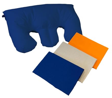 My Neck Jersey Kissenbezug: 100% Baumwolle, Reißverschluss, Blau, 50x70 cm, Maschinenwaschbar, Pillow Cover für das My Neck Kissen - HEFEL