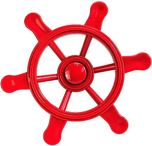 rotes Steuerrad Schiffslenker für Spielturm Piratenschiff Lenker Lenkrad rot