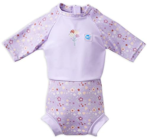 Splash About Happy Nappy Sunsuit, Lilac Spring, 6-14 Months