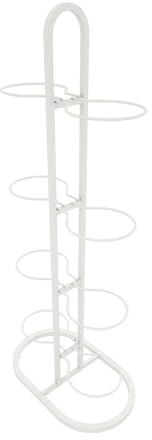 Ronyme Soporte Vertical de 8 Niveles para Almacenamiento de balones de fútbol, ​​Organizador portátil de Equipo Deportivo para Sala de Estar, Baloncesto, Blanco