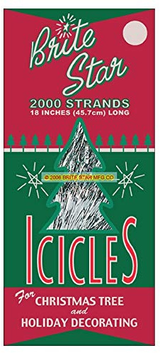 Brite Star Tinsel Icicles (Silver, 2000 Strands)