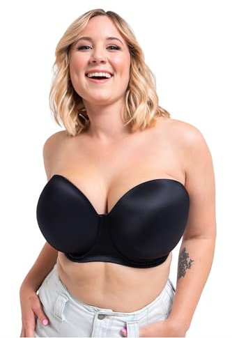 Curvy Kate Moulded Strapless Multiway Bra Smoothie Underwired Womens Ladies Underwear Lingerie Black Size 36GG