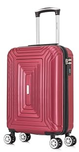 20 Carry on Cabin Suitcase Super Lightweight 4 Wheel Dual Spinner ABS Hard Shell Luggage with Built in 3-Digit Combination Lock for EasyJet Ryanair British Airways and Many More 55x35x20