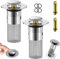 2 Stücke WaschbeckenstöPsel für 34-40mm Abfluss Ablauf, Pop up Abflussstopfen Universal mit Haarsieb, Universal Pop Up Abflusssieb Dusche schnell ablaufend Für Waschtisch (2 STK)