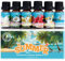 SNOWSEN Summer Fragrance Oil Set, Tropical Essential Oil for Diffuser, Scented Oils for Soap Making, Candle DIY,Spray, Slime Scent, Includes Plumeria, Watermelon, Coconut, Ocean Breeze and More