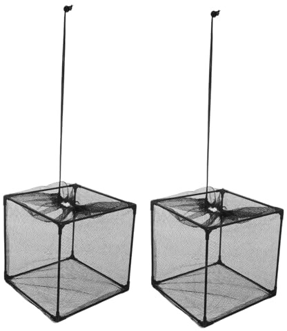 ibasenice Lot De 2 Filtres De Piscine en Maille pour Bassin Support De Pompe À Eau Filtrant pour Pompe À Eau Extérieure Filtre pour Bassin À Poissons Noir