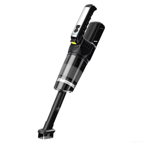 Eawfgtuw Aspirateur de voiture sans fil, aspirateur sans fil portatif avec aspiration 9000 Pa, moteur sans balais, lumière LED, pour voiture et maison, noir