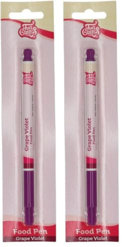 FunCakes Food Pen Grape Violet: Stylo Alimentaire pour Décoration de Gâteaux, Pâtisseries et Desserts, Pointe Flexible pour Lignes Épaisses et Fines, Idéal pour Personnaliser, Certifié Halal