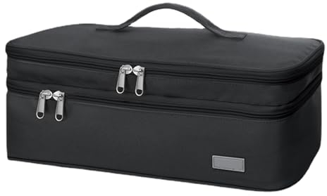 Double-Layer Travel Carrying Case for Hair Dryer, Portable Brush Bag, Heat-Resistant Storage for All Brands, Curling Iron Travel Bag