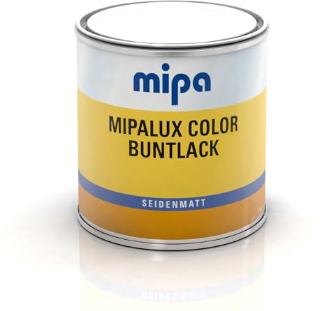 Mipalux Color Buntlack, Holzlack für Holzbauteile, Metall, Hart-PVC seidenmatt, RAL 5010 Enzianblau, 375 ml
