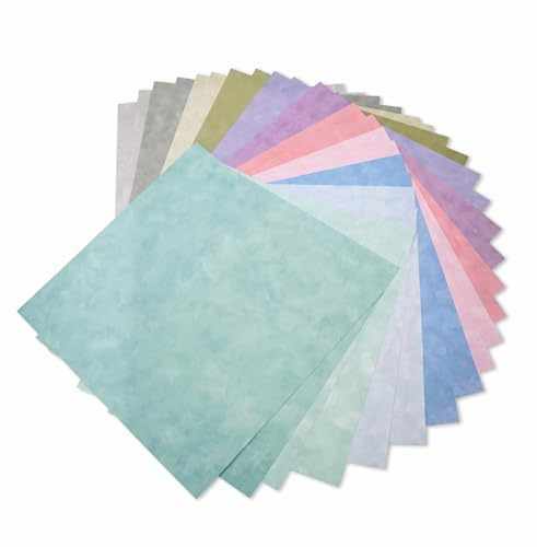 JIAC 24 Hojas Papel Scrapbooking Papel Decorativo 12 colores Papel para Manualidades de Doble Cara 30,5 X 30,5 CM Papeles Scrapbooking para Journal,Decoupage,Scrapbooking,Regalos,Álbum de Fotos,DIY