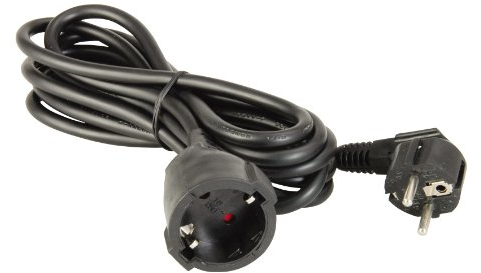 UNITEC Contatto di protezione – Prolunga in plastica – Cavo H05VV-F 3G 1,5 mm²