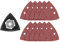 BOSCH OSL350SPDK 11-Piece 3-1/2 in. Starlock Oscillating Multi Tool 80 & 120 Grit Hook-and-Loop Delta Sanding Pad Assorted Kit for Multipurpose Sanding Applications in Plywood, Hardwoods, Softwoods