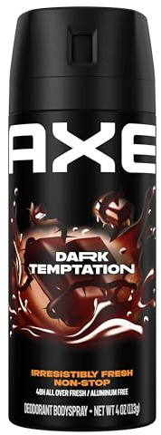 AXE Body Spray Deodorant Dark Temptation for Long Lasting Odor Protection Deodorant for Men Formulated Without Aluminum 4.0 oz