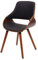 Mendler Esszimmerstuhl HWC-D23, Küchenstuhl Stuhl, Retro-Design - Kunstleder schwarz
