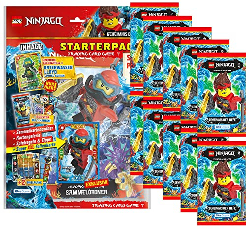 Collect-it Ninjago - Serie 7 Trading Cards - Bundel mit 1 Starter + 10 Booster und 40 Hüllen Sleeves