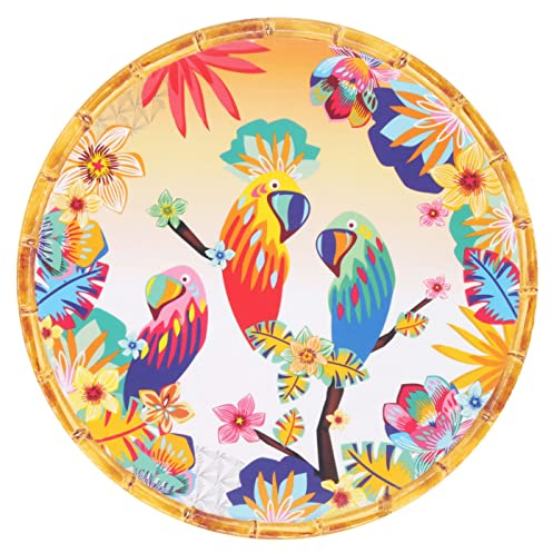 Les Jardins de la Comtesse - Piatto piatto grande in melamina - Pappagalli di Bahia - Ø 28 cm - Multicolore - Servizio da tavola quasi indistruttibile MelARTmine