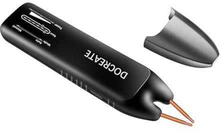 Mulcort soldador por punto para batería, 11 velocidades ajustables, modos automáticos y manuales, pasadores de soldadura extraíbles, sistema de detección de temperatura, para soldadura de níquel y