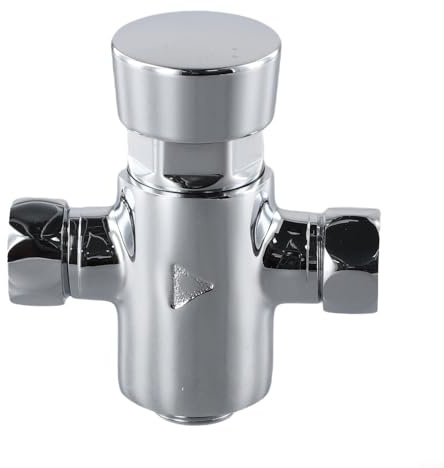 Jotekonoby Zeitgesteuertes Duschventil, Chrom, nicht konkussiver Mechanismus, wassersparendes Design für Hostels, Freizeitzentren, Schulen, Messingkonstruktion