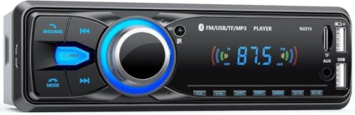 5060BT MP3-spelare för bilradio Bluetooth-stereo med 2 USB-portar/FM/TF/MP3-spelare fjärrkontroll/AUX/SD, 1 DIN-bilradio med Bluetooth-handsfree-inställning