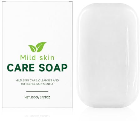 Pure Soap Bar for Face, Hands & Body - Gentle Cleansing Bar for Sensitive & Dry Skin - Moisturising Solid Soap for Daily Bath & Shower Use - Natural Handmade Soap Bar - Vegan & Cruelty-free