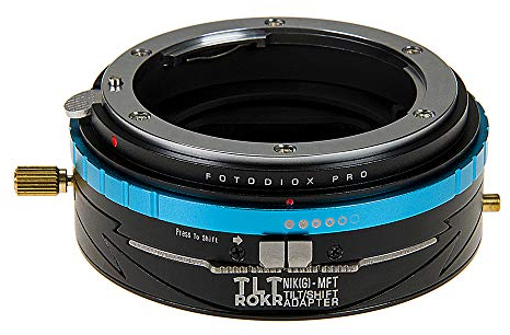 Fotodiox Pro TLT ROKR - Tilt/Shift Lens Mount Adapter for Nikon Nikkor F Mount G-Type D/SLR Lenses to Micro Four Thirds (MFT, M4/3) Mount Mirrorless Camera Body