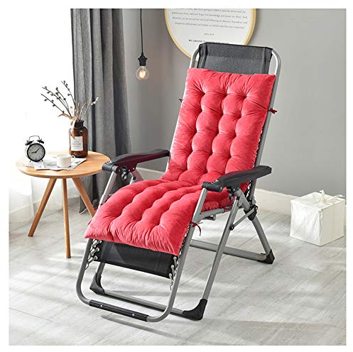 GELing Liegenauflage | wasserabweisend inkl. Kopfkissen | Auflage Liege Polster Kissen Saunaliege Gartenliege ，Rot,130X50X10cm
