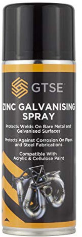 GTSE Zinc Galvanising Spray, Fast Drying Anti-Corrosion Resistance Aerosol Spray for Protecting Surfaces (400ml)