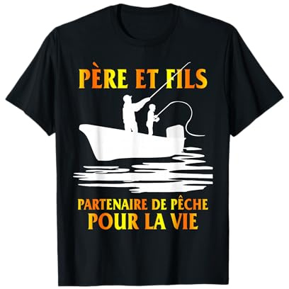 Tee shirt peche pere fils pecheur carpe homme fete des peres T-Shirt