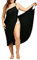 Gellmall Sarong Wrap Oversize Bikini Cover Up Träger Rückenfrei Wickeltuch Strandtuch Urlaub Lange Strandkleider Towel Pareos Schwarz L