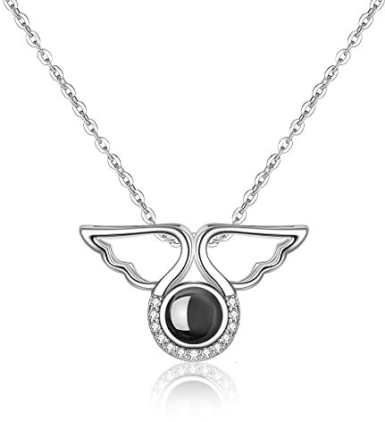 Ler Personalised Photo Necklace Projection, Custom Photo - Silver, 45cm