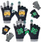 Migliore Wear 2 Paar Winter Kinder Handschuhe, 3 in 1 Touchscreen Kinder Strickhandschuhe, Warme Zauberhandschuhe für Jungen Mädchen, Vollfinger & Halbfinger Stretch Handschuhe für 4-14 Jahre