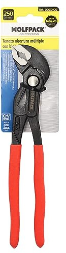 WOLFPACK LINEA PROFESIONAL Tenazas Apertura Multiple Con Bloqueo 250 mm. Pico De Loro, Alicates Extensibles, Tenazas Fontanero