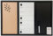 DisplayLager 3 in 1 Kombitafel, Magnettafel für Wochenplanung, Kork und Kreidetafel, inkl. 1 Marker, 4 Magnete, 12 Pins, 5 stk. Kreide (English, 40 x 60 cm)