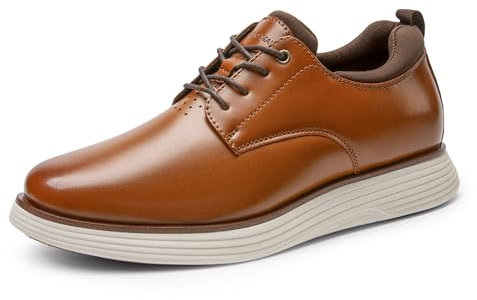 Bruno Marc Herren Anzugschuhe GrandFlex Suit Polish lässige Schnürschuhe Business Sport Schuhe Moderne Klassische dresssporty,Size 44.5,Braun,SBOX2412M