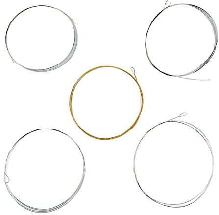 Cuerda banjo de 5 cuerdas, banjo de acero inoxidable de 5 cuerdas, resonancia completa, cuerdas gruesas para T?ne alta, reemplazo de coordinación de cuerdas para rendimient