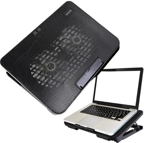 Laptopstativ med fläkt, 15,6 tum kyldyna, laptop-kylstativ, tyst laptop-kylare, stabil kyldyna, datorkylhållare, laptop överhettningsförebyggande, justerbart laptopstativ,