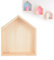 Zaphara Holzrahmen Haus,Wandregal in Hausform,holzhaus deko,Kleine Wandregale in Hausform,schwimmende Holzregale in Hausform für Büro Schlafzimmer Wohnzimmer Bauernhaus.