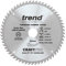 Trend CraftPro Hoja de sierra circular TCT para corte fino, 210 mm de diámetro x 60 dientes x 30 mm de diámetro interior, punta de carburo de tungsteno, CSB/21060TC